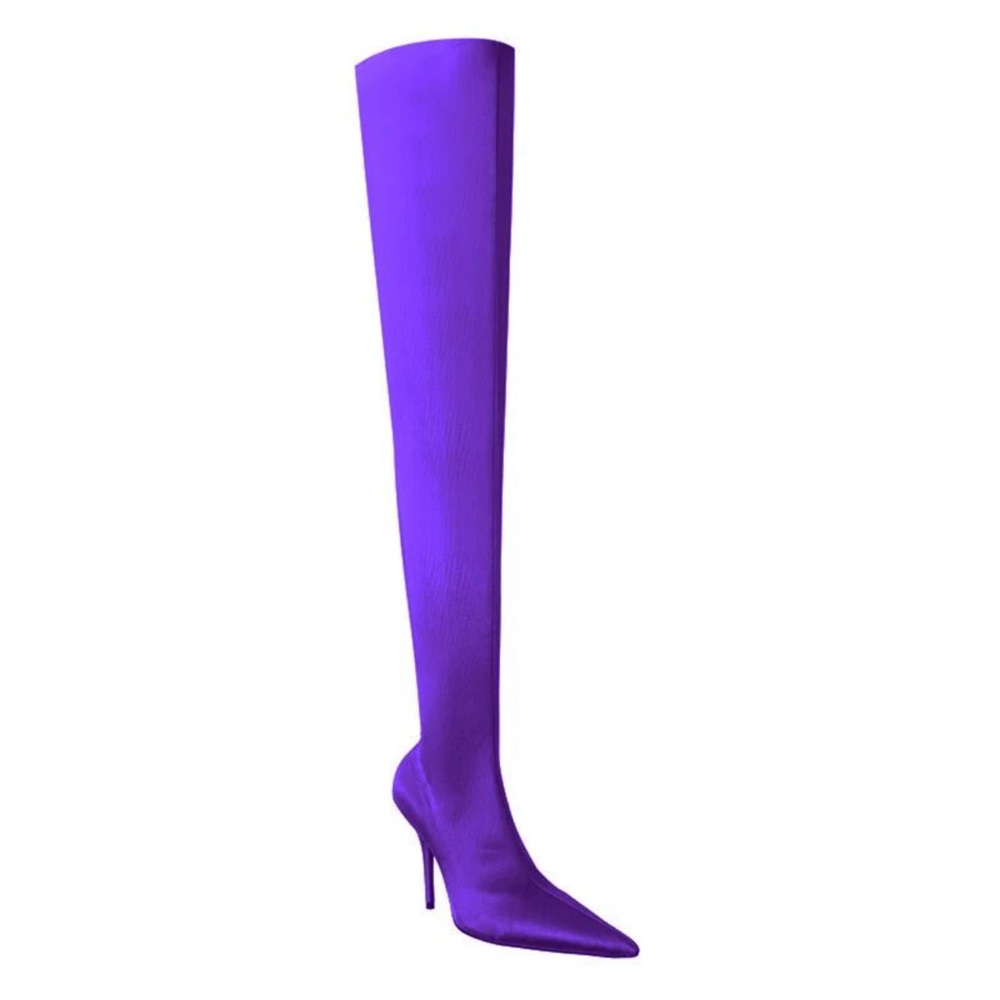 SUPER POINTED TOE BASIC OVER THE KNEE SOCK BOOTS - Size 42